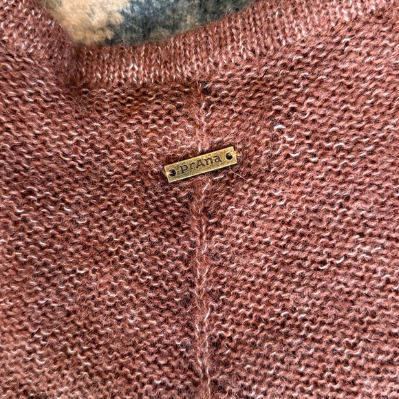 Prana Cable Knit Fringe Tunic Sweater | Women’s M | Light Burgundy - Picture 5 of 6